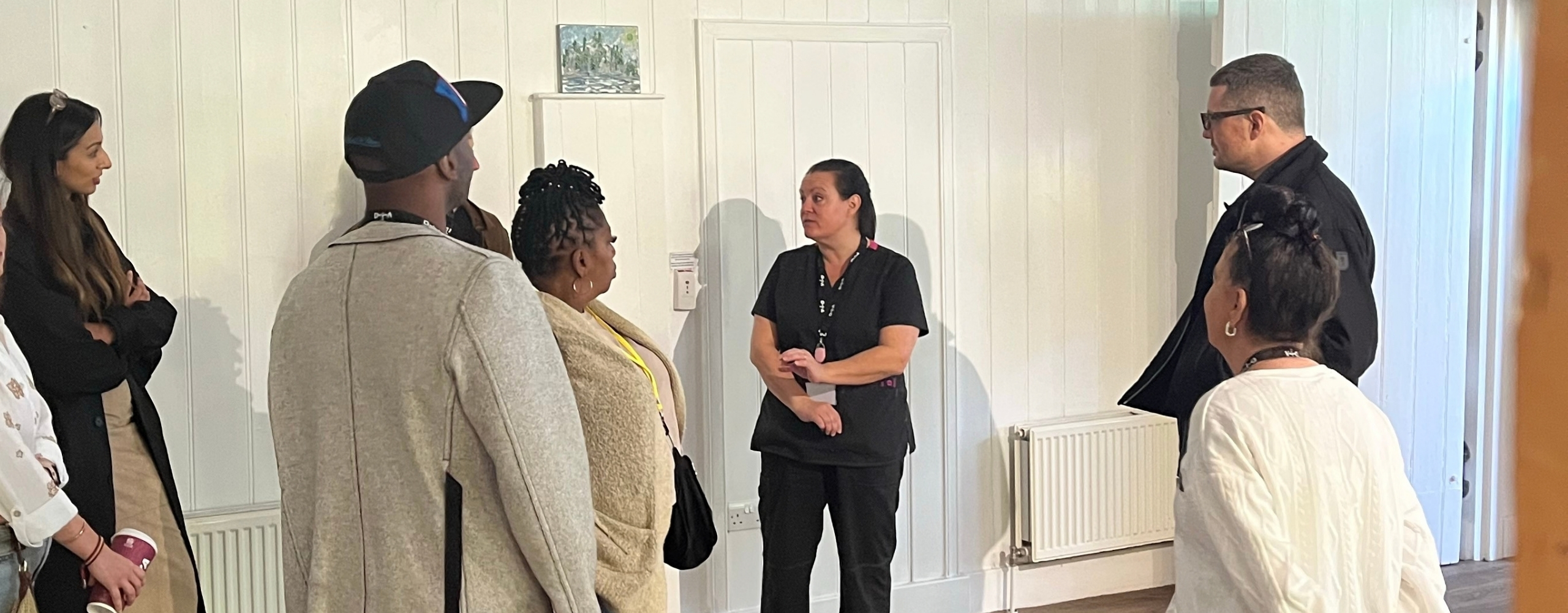 Visitors having a tour during the Passmores House open day.